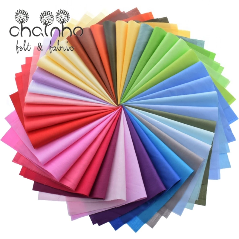 Random Mix Solid Color Cotton Fabric For Patchwork Quilts Fabric Bundle For Sewing Quilting Cloth Craft Tissue Doll Pattern