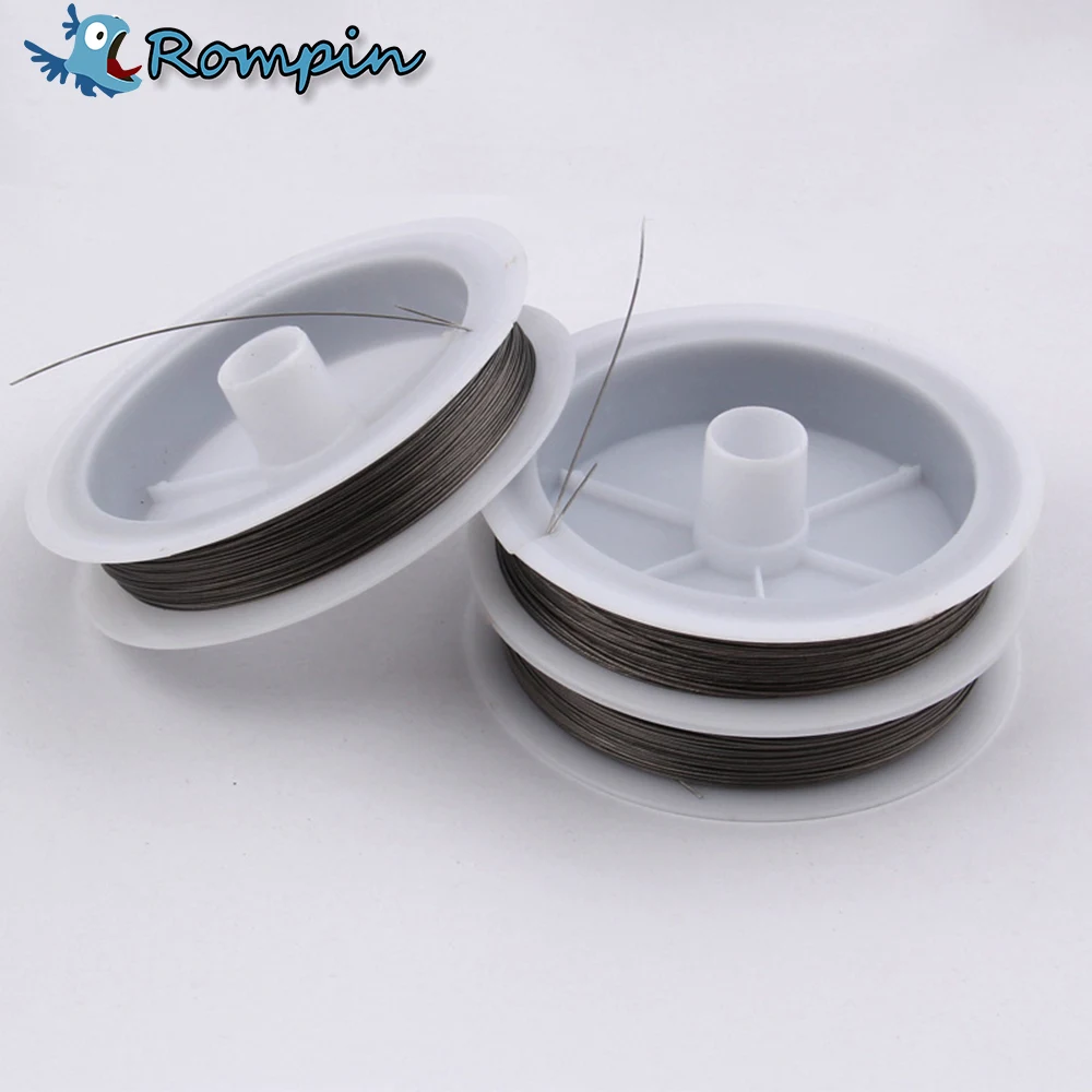 Rompin 10 متر 1*7 السواحل الفولاذ المقاوم للصدأ سلك خيط صنارة الصيد سلك تتبع مع أسلاك التغطية زعيم طلاء القفز سلك الرصاص خيط صنارة صيد