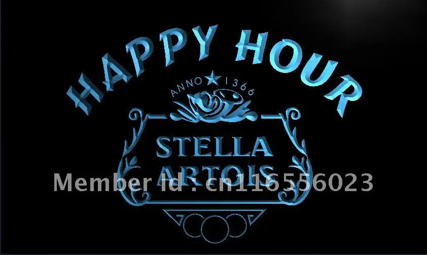 LA616- Beer Happy Hour Bar LED Neon Light Sign home decor crafts | Дом и сад