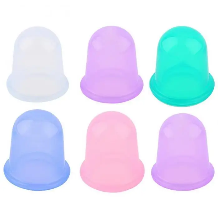 Vacuum Silicone Cupping Body Massager Anti Cellulite Vacuum Cans Silicone Suction Cupping Cups Back Neck Body Massage Helper