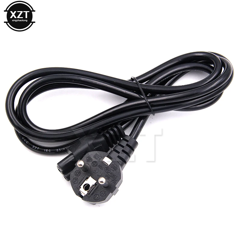 

High Quality 1pcs 5ft C5 Cloverleaf Lead to EU 2 Pin AC EU Plug Power Cable Lead Cord PC Monitor