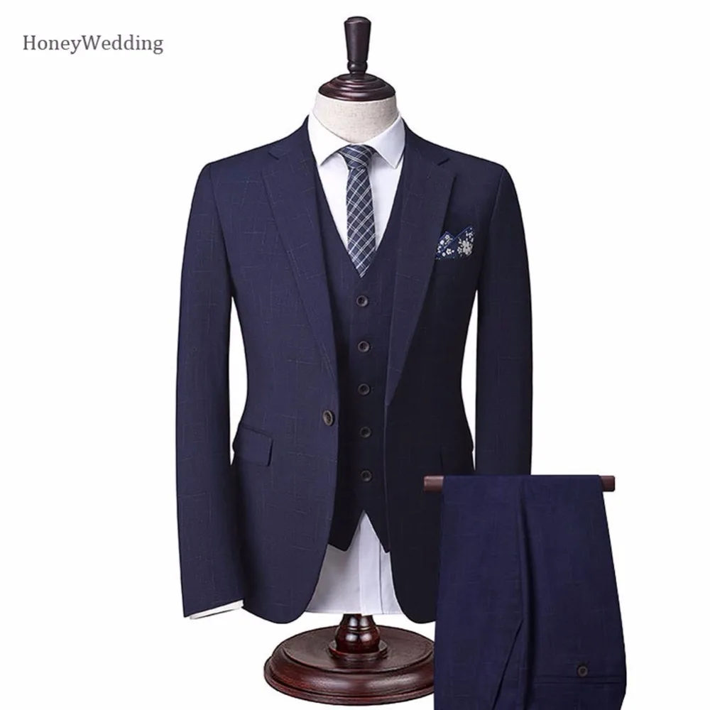 New Designs Notch Lapel Groom Tuxedo Single Breasted