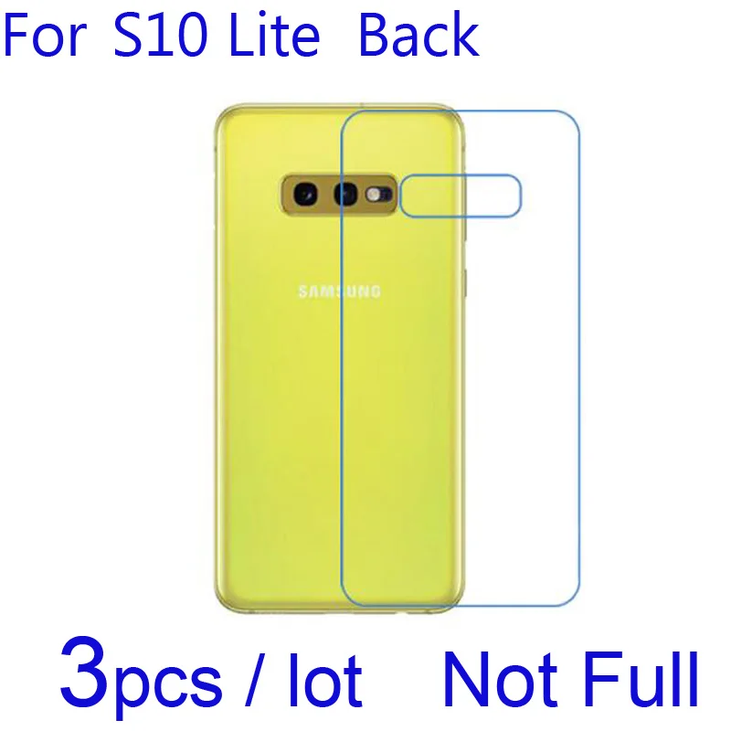 

3pcs/lot Soft HD-Clear/Matte/Nano Anti-Explosion Protective Films For Samsung Galaxy S10 Lite or 5G Back Screen Protectors Guard
