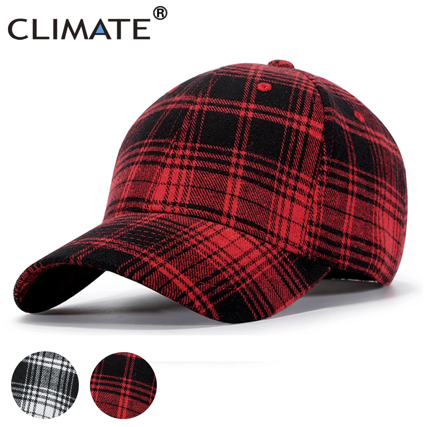 

CLIMATE Men Plaid Baseball Cap Women Plaid Hat Cap Checks Fashion Cotton No Logo Hat Caps Classic Checks Cap Hat for Men Women