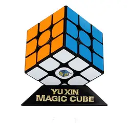 Yuxin Хуанлун Магнитная 3x3 Скорость Cube Черный 3x3 Чжишен Huang длинные 3 Магнитные пазлы Cube игрушки для детей