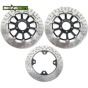 

BIKINGBOY Front Rear Brake Discs Rotor Disks For Kawasaki Ninja ZX9R 2002 2003 2004 ZX-9R 02 03 04 ZX9-R ZX900E F1 F2 Wave Round