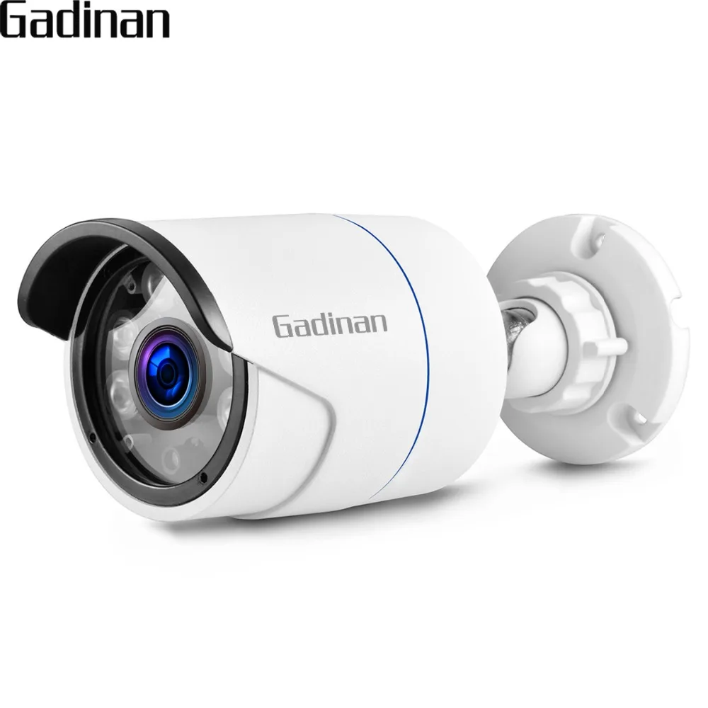 GADINAN IP камера 5MP 3MP 2MP H.265 PoE безопасности Водонепроницаемая цилиндрическая камера видеонаблюдения ИК ночного видения 6 Массив ИК CCTV домашняя металлическая камера