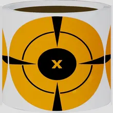 Target Sticker Orange Coding Labels 3 Inch Rectangle Shaped Colored Stickers for Inventory Target Paper
