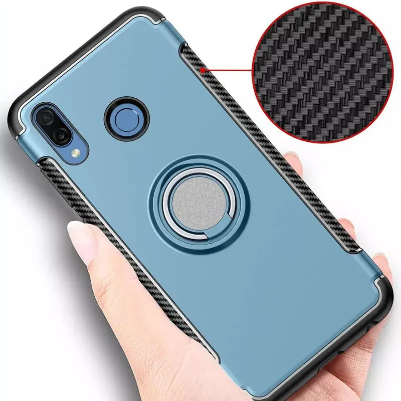 LEORY чехол для Xiaomi Redmi Note 7 глобальная версия кольцо держатель Магнитная автомобильная подставка чехол для телефона тип корпус телефона