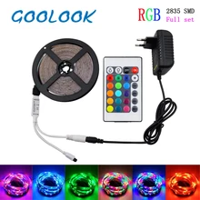 LED Strip Light RGB Strip 2835 Waterproof LED llight Tape emitting diode Lamp Ribbon DC12V Flexible RGB lighting Tape Full Set