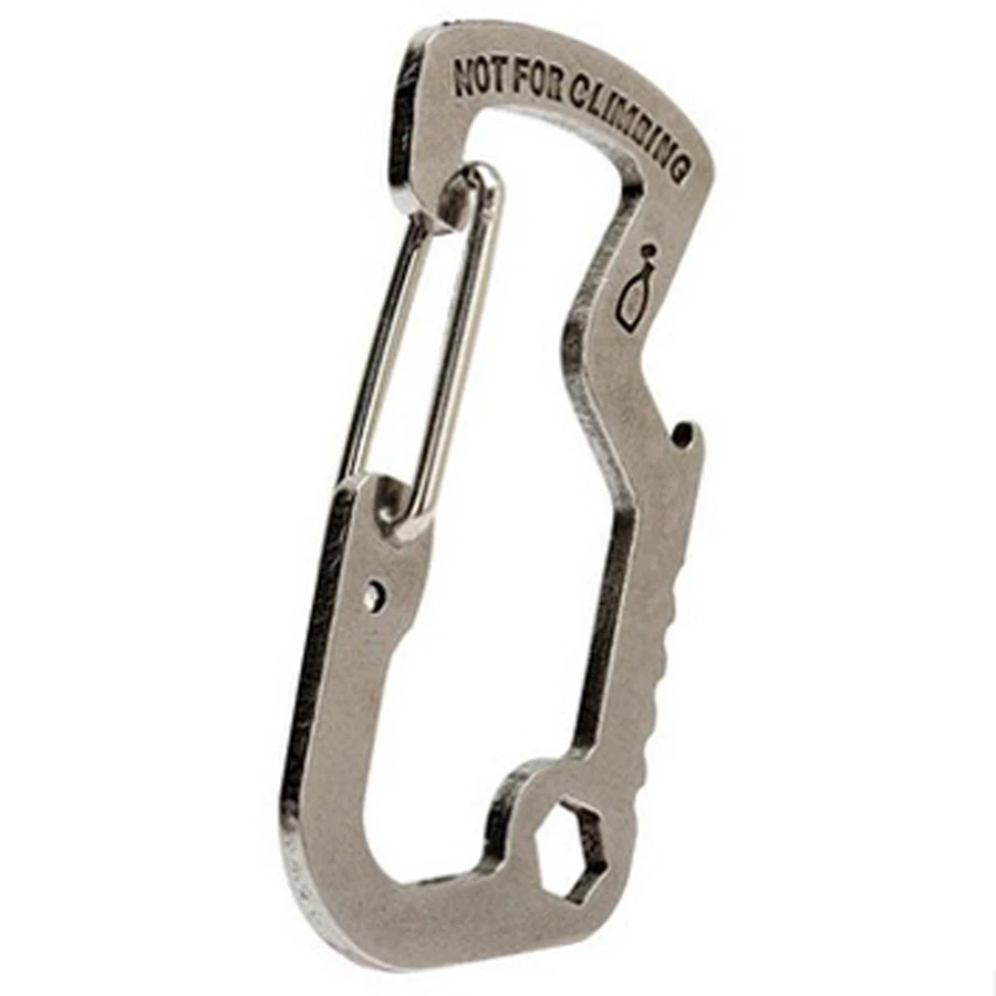 

EDC Outdoor Equipment versatility D-type stainless steel spring opener Carabiner hook D-Shape buckle quickdraw camping Tool