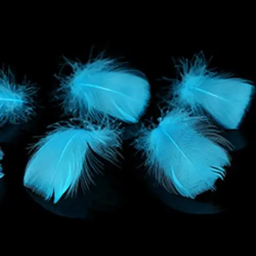 100 шт./лот гусиные перья 4-8 см сценические Шлейфы Гусиные Перья Шлейф для свадебной вечеринки одежда украшения для самодельного изготовления перья - Цвет: Sky blue