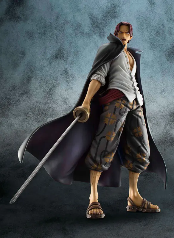 One Piece Shanks Action Figure Pvc 250mm Brinquedos Meninos Onepiece