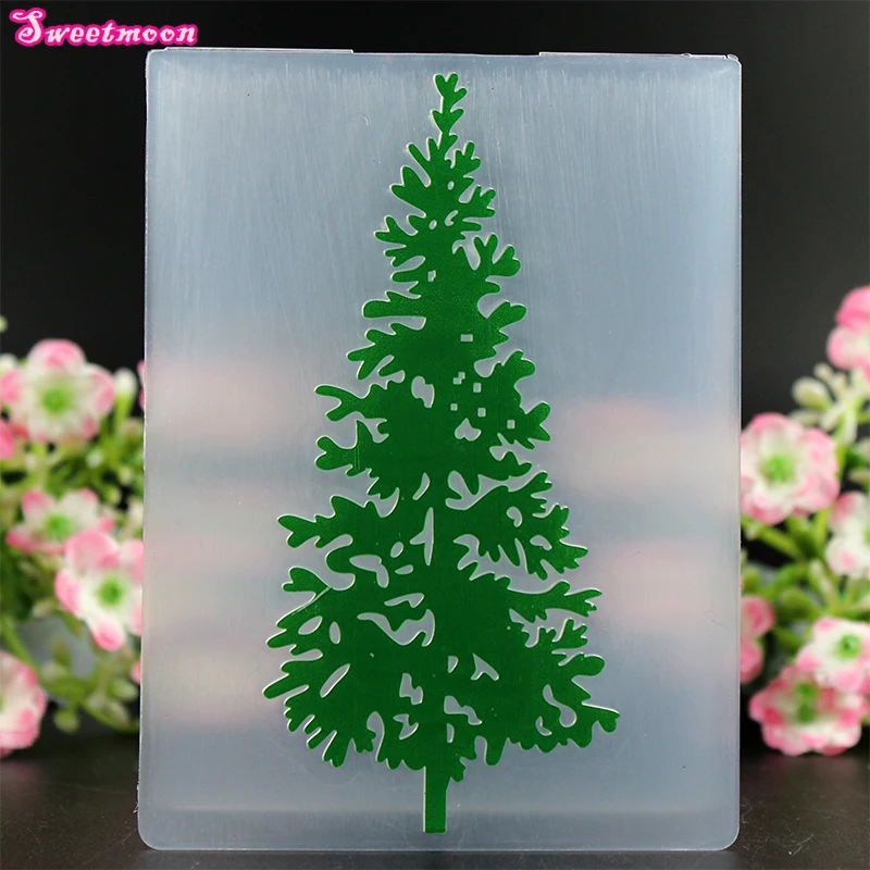 christmas tree DIY PLASTIC EMBOSSING FOLDER DIY SCRAPBOOKING PHOTO