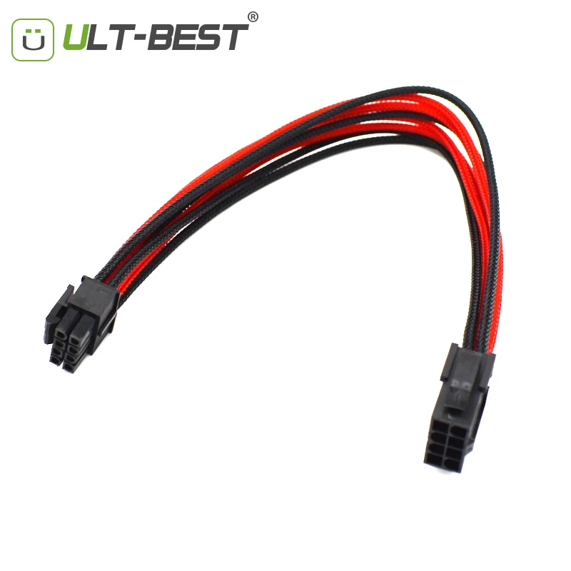 ULT Best Extension Cable EPS CPU 8Pin Male to 8pin Female Nylon Sleeved