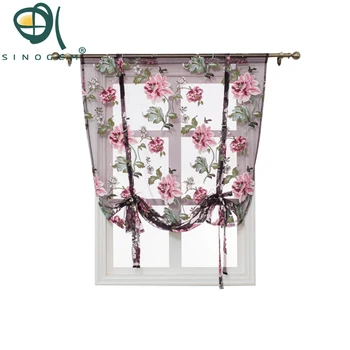 sinogem Kitchen short burnout window treatment home decor