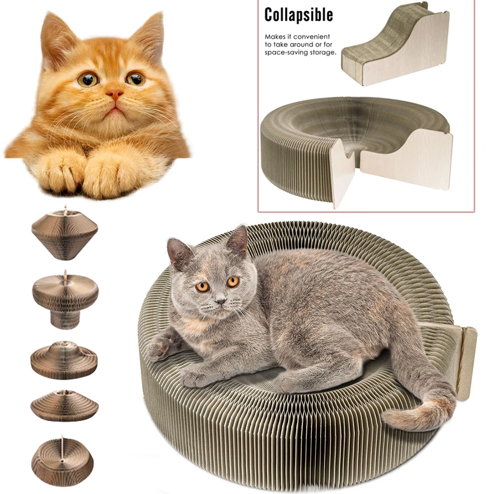 

Pet Accordion Scratching Board Scratcher Cat Scratching Board Nest Pets Funny Toy Training Tool