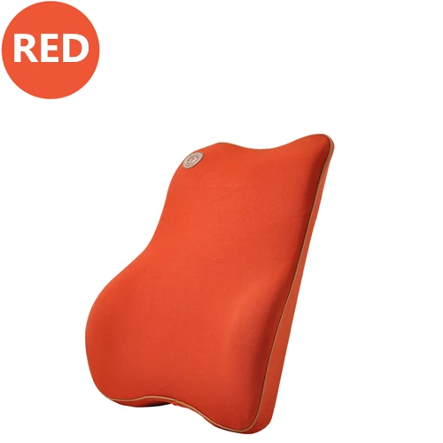 Качественное Универсальное автомобильное сиденье, поясная подушка для спины, массажная подушка с эффектом памяти, 3D поясничная подушка для поддержки позвоночника, защита позвонков, 7 цветов - Цвет: Red