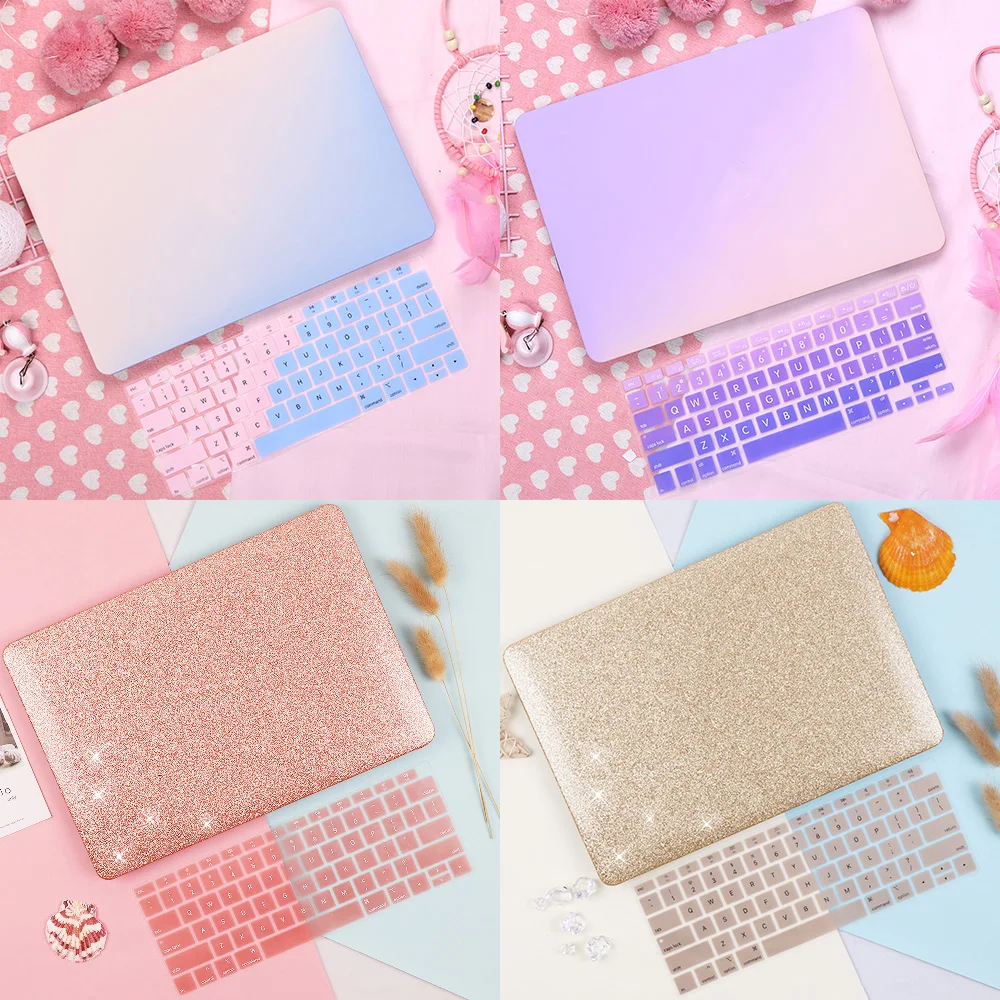  2019 Fashion Best Hard Shell Case with beautiful Keyboard cover For Macbook Air 13 2018 Pro 13 15 R