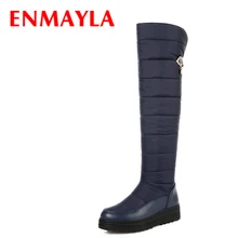 ENMAYLA Winter Long Snow Boots Women Flats Platform Over the Knee High Boots Blue Crystal Shoes Woman Warm Thigh High Boots ENMAYLA Winter Long Snow Boots Women Flats Platform Over the Knee High Boots Blue Crystal Shoes Woman Warm Thigh High Boots