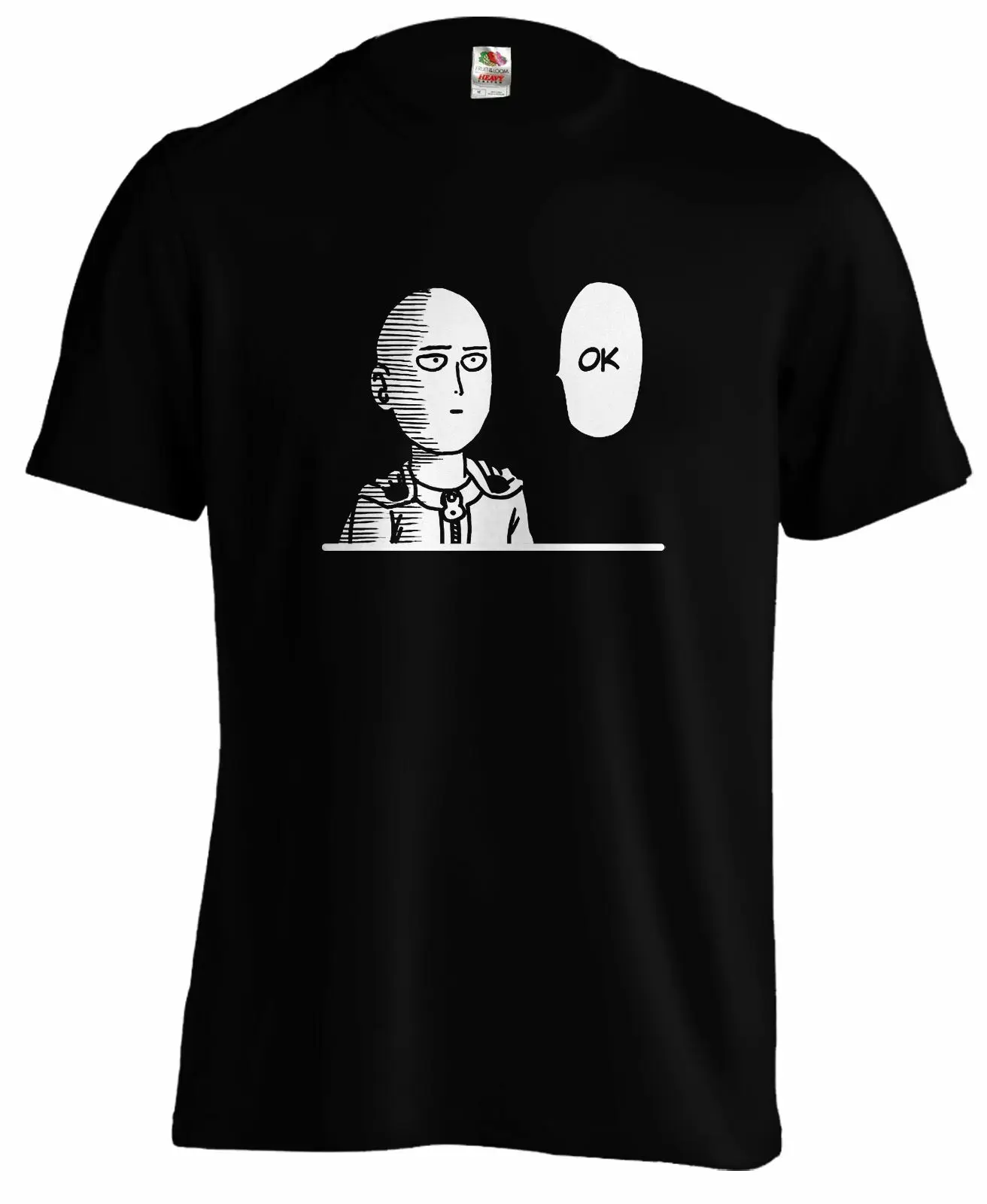 Saitama One Punch ok Onepunch футболка с аниме новые крутые топы мужская коротким