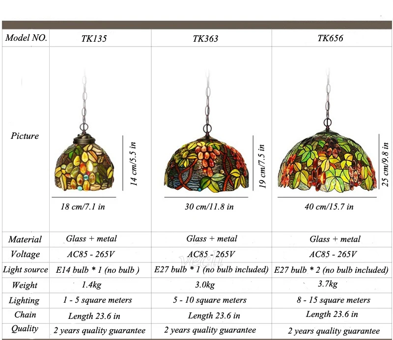Tiffany hanging lamp light (16)