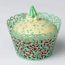 50 шт. маленькая лоза кружевная лазерная резка обертка для кексов форма для порционной выпечки полый бумажный торт чашка DIY для выпечки фонданта кекс