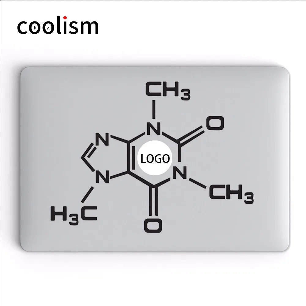 Caffeine Molecular Formula Vinyl Laptop Decal for Apple MacBook Air 13 Sticker Pro Retina 11 12 15 inch Mac HP Dell Mi book Skin Caffeine Molecular Formula Vinyl Laptop Decal for Apple MacBook Air 13 Sticker Pro Retina 11 12 15 inch Mac HP Dell Mi book Skin