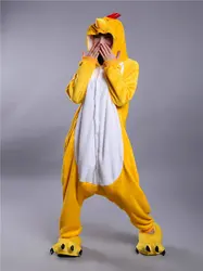 Зимние kawaii куриные пижамы Аниме с капюшоном пижамы Косплей комбинезон для взрослых унисекс костюм