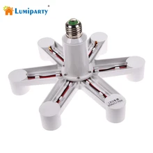 Lumiparty от 1 года до 7 E27 основного разъема светодиодный светоделитель штепсельная Вилка для галогенной лампы держатель лампы Медь переходник для разъемов HDMI конвертер