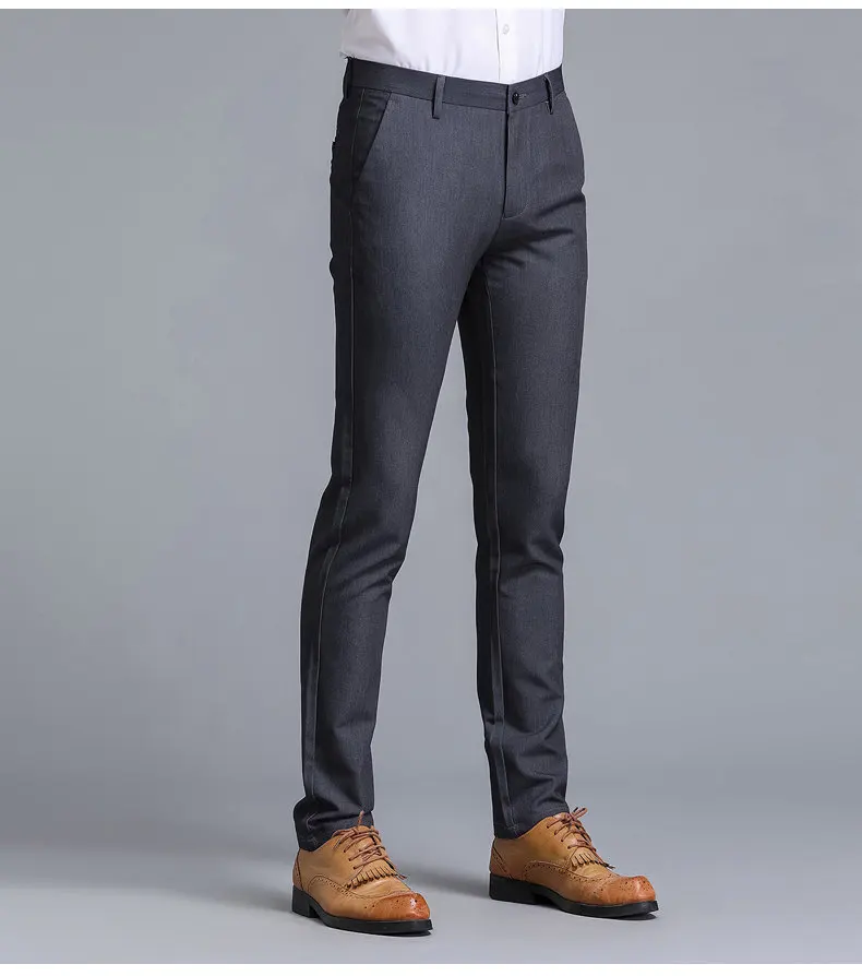 3colors casual pants man straight classic business mens pants 2017 autumn new trousers for men full length Mid waist 29-36 9808-18
