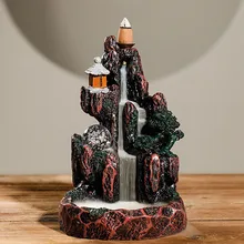 13*18*13,5 см Смола обратного потока ладан держатель горелки смолы дыма обратного потока ладан горелка светодиодный светящийся шарик Горный Дом благовония