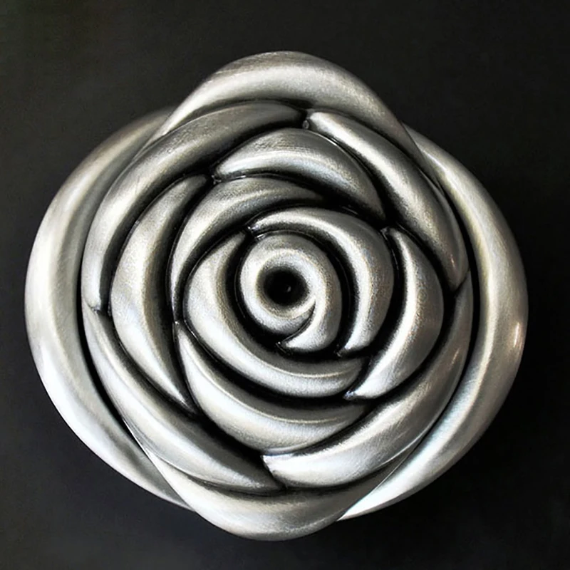 Rose Jewelry Box Round European Ring Boxes Princess Earring Bracelet Necklace Organizer Metal Polishing Curve Storage Box Rose Jewelry Box Round European Ring Boxes Princess Earring Bracelet Necklace Organizer Metal Polishing Curve Storage Box