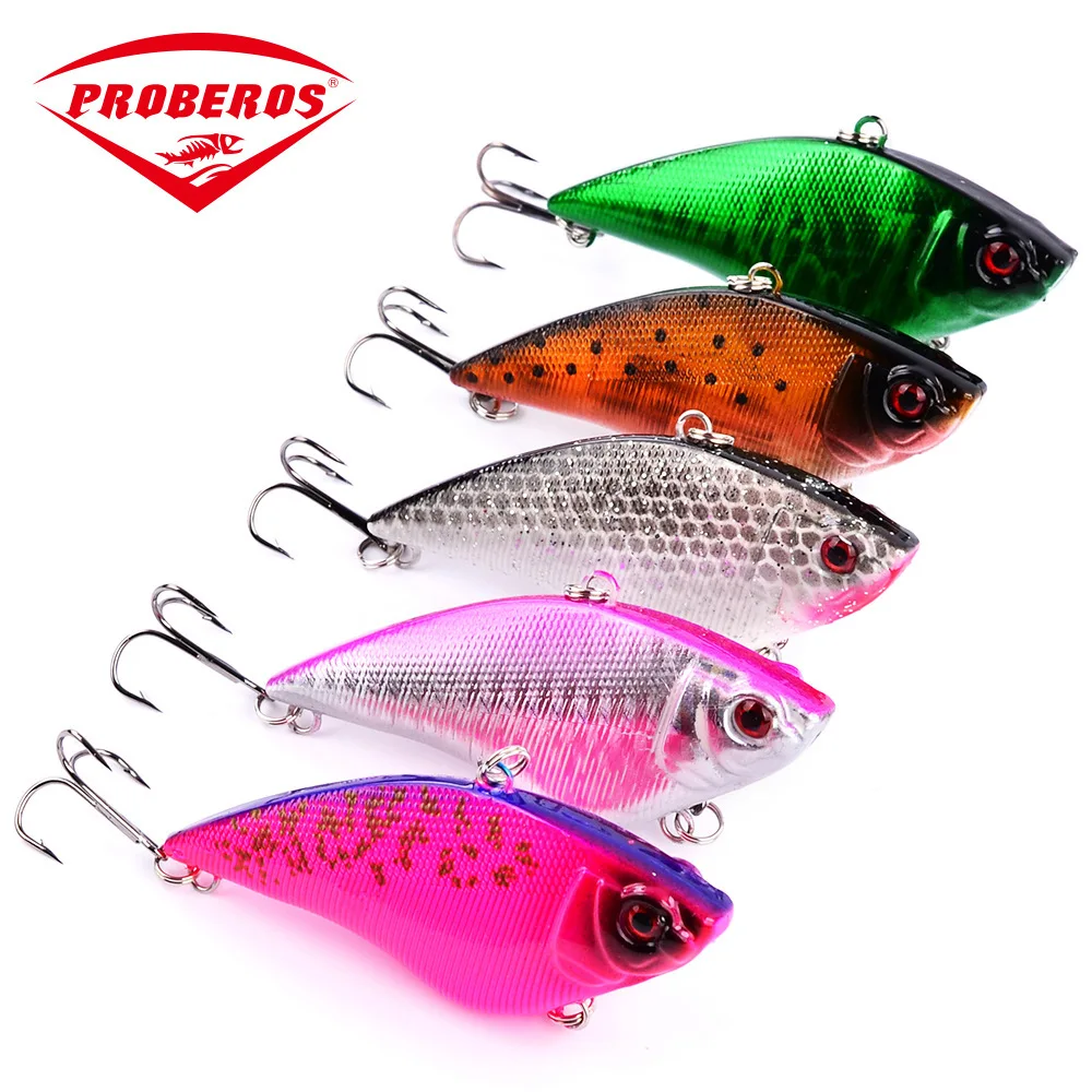

Vibration Colorful Fishing Lure Hard Bait 75mm/17g SaltWater Sinking Ocean Beach fishing Bait Wobbler Isca Artificial Lure Pesca