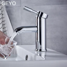 GEYO SUS 304 Stainless Steel Bathroom Basin Taps Faucets Mixer Hot And Cold Water Mixer Bath Sink Tap Faucet Chrome Finished GEYO SUS 304 Stainless Steel Bathroom Basin Taps Faucets Mixer Hot And Cold Water Mixer Bath Sink Tap Faucet Chrome Finished