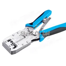 Бесплатная доставка Многофункциональный RJ45 Cat6 Обжимной Инструмент TL-2810R для RJ45 RJ12 RJ11 Подходит Cat5E кристалл голову 8P8C, 6P4C, BNC
