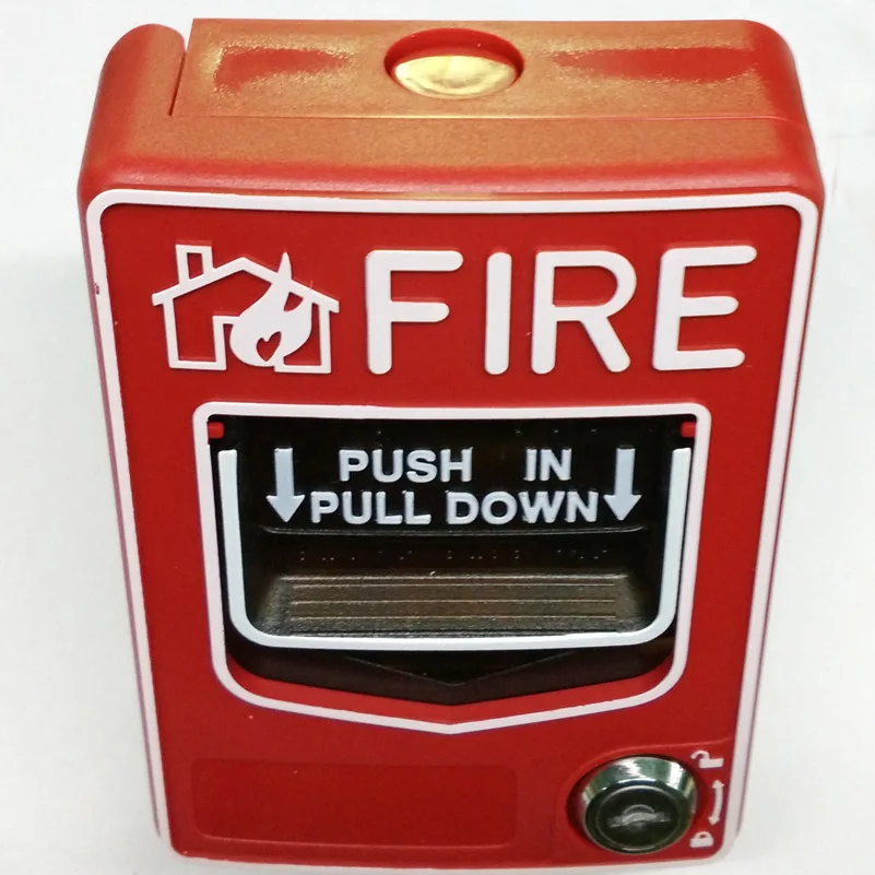 

free shipping 2wire Manual Call Point for fire alarm system Hand switch fire manual alarm button work with fire panel 5pcs