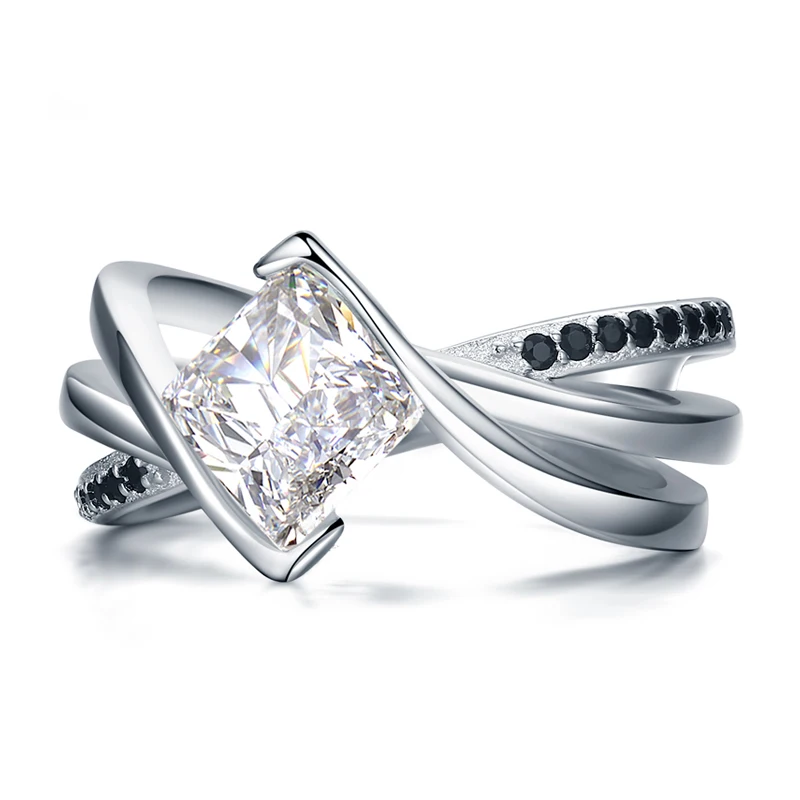 [BLACK AWN] 925 пробы серебряные ювелирные изделия Модные свадебные кольца для женщин обручальное кольцо Femme Bijoux Bague Размер 6 7 8 C083