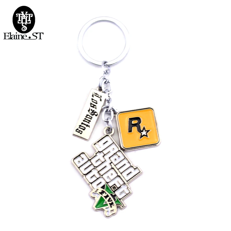 Hot Game PS4 GTA 5 keychain Grand Theft Auto 5 Key Chain X box For Fans