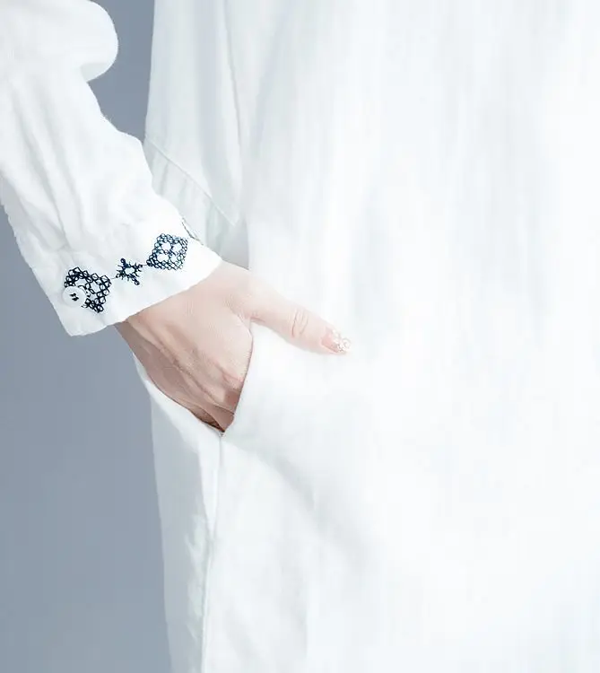 Женские винтажные вышитые мексиканские Этнические блузки из хлопка, блузка с длинным рукавом, Белые Рубашки, Топы, Blusas Femininas