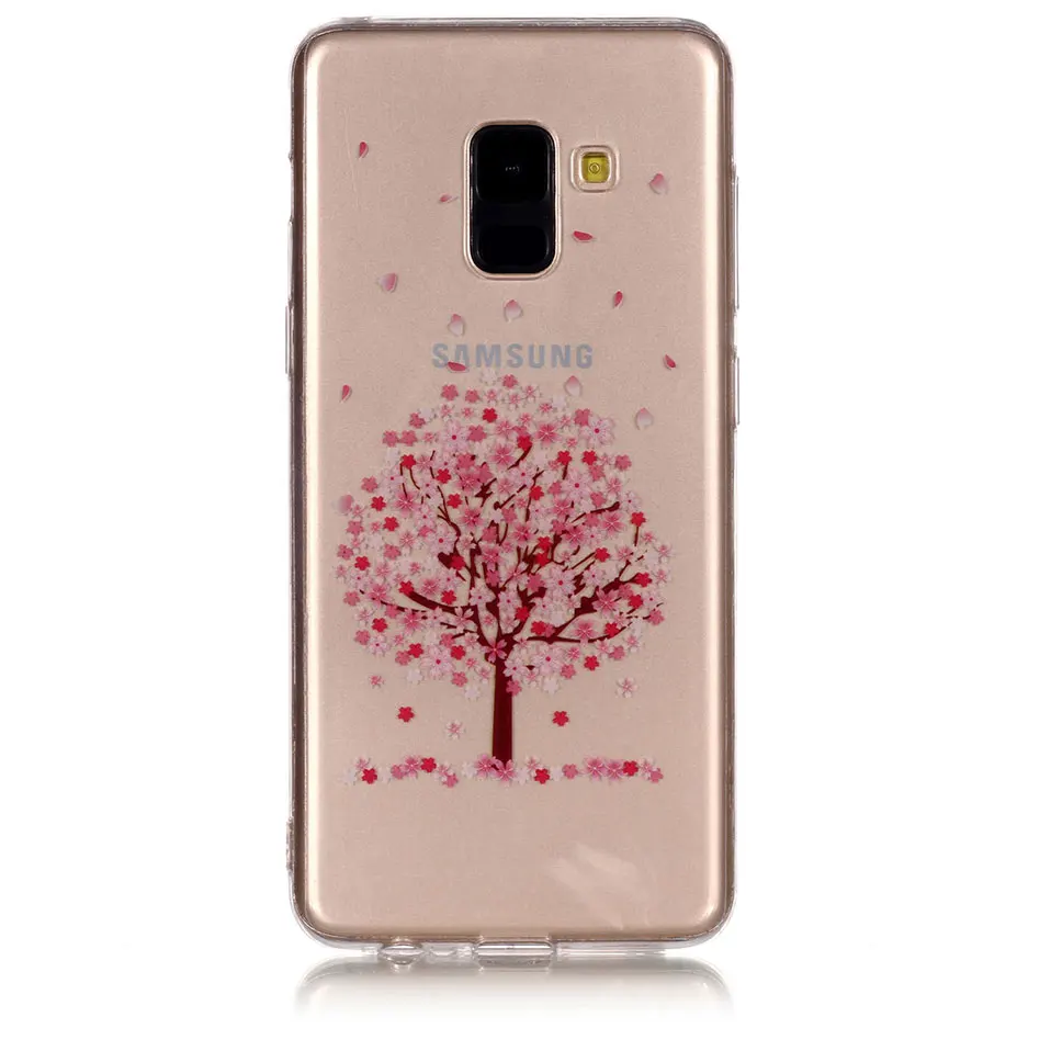 Soft TPU Phone case For Samsung A6 plus 2018 couqe Transparent Back Cover A8 A3 A5 2017 Funda |