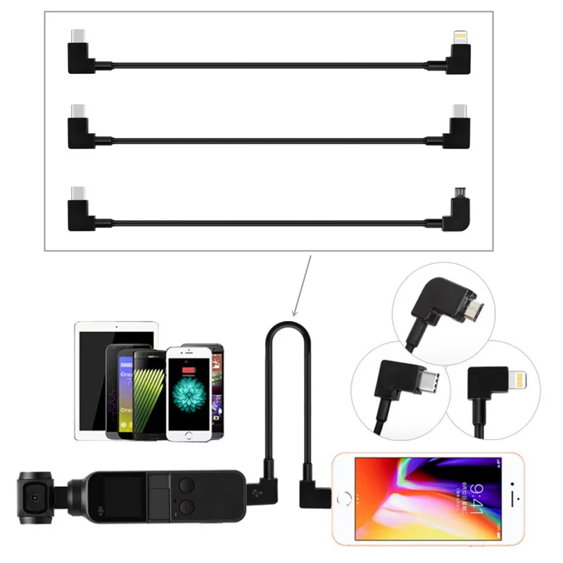 

Gimbal Camera TYPE-C to Android IOS Cable Data Conversion Line for DJI OSMO POCKET