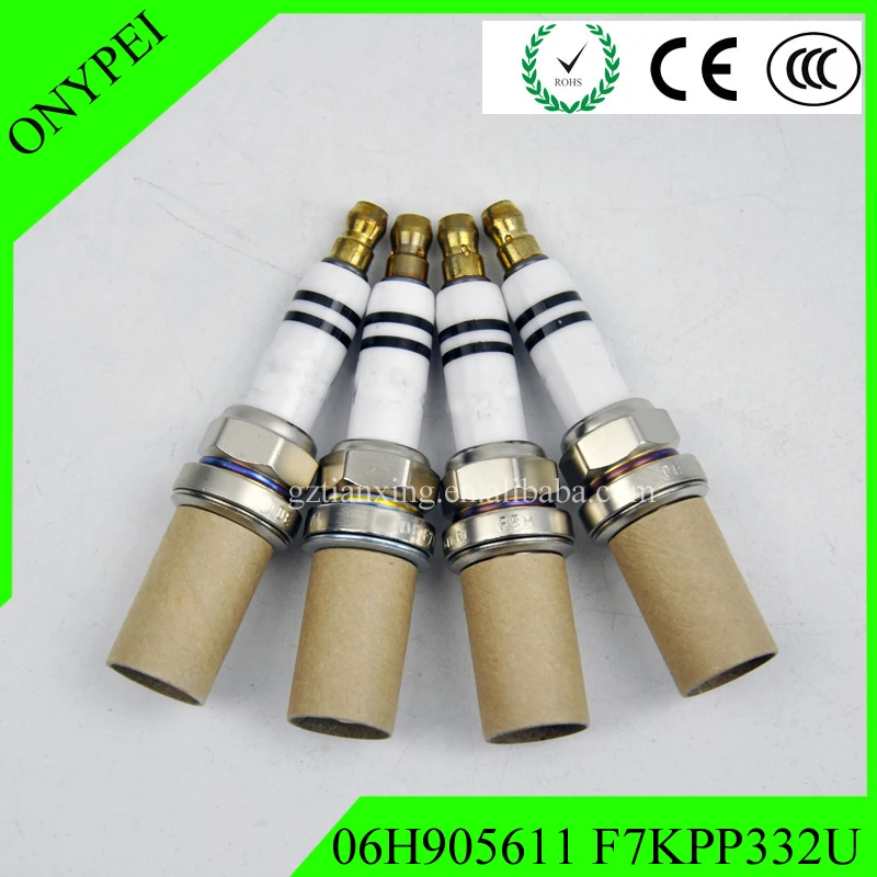 

06H905611 F7KPP332U 4pcs Iridium Spark Plug For Audi A3 A4 A6 Q3 TT Allroad 2.0L 06H 905 611