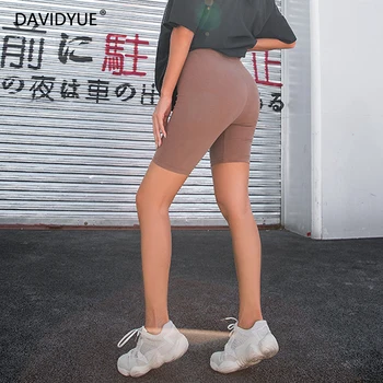2019 Summer vintage high waist shorts women sexy biker shorts short feminino cotton neon green black shorts sweatpants