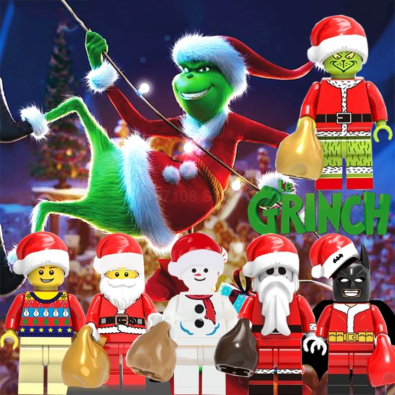 

Toys Blocks Christmas Grinch Santa Claus StarWars Princess EIK Leia Skywalker C3PO DC Batman Joker Flash Blocks Toy Figures