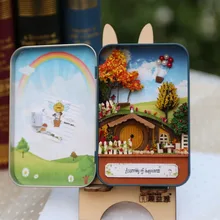 3D Деревянный DIY кукольный домик ручной работы миниатюрный театральный ящик Миниатюрный Кукольный дом сборные наборы для украшения комнаты Подарочные игрушки для детей и взрослых