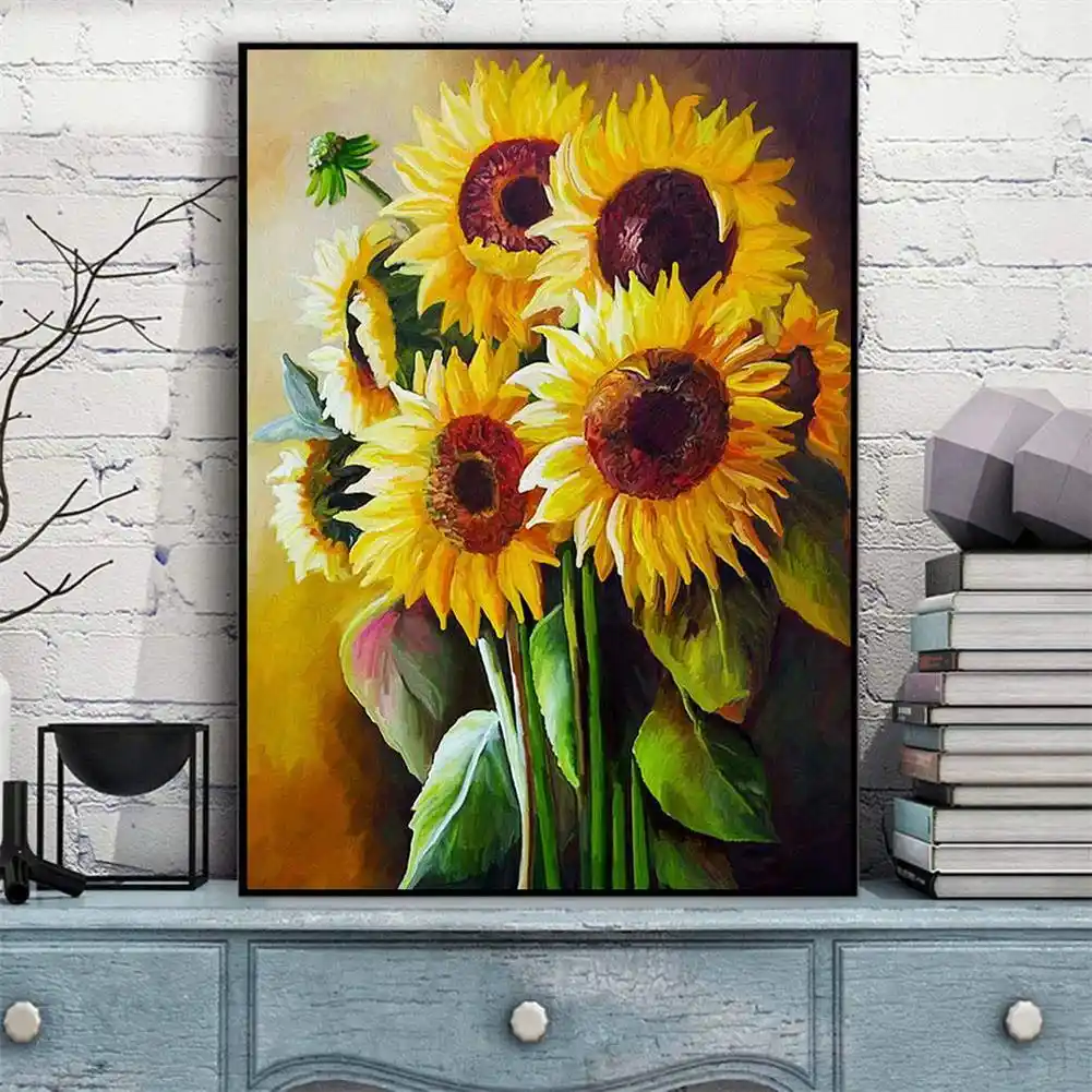 30x40 см 5D подсолнечника Стразы Вышивка крестиком DIY полный набор для рисования с