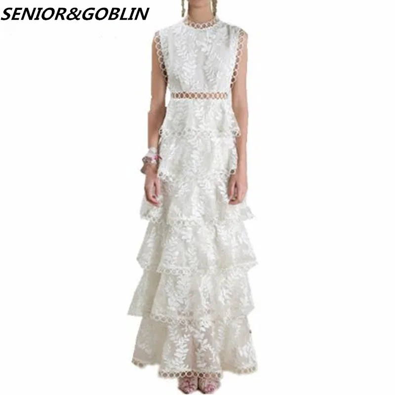 Женское кружевное платье белое с вышивкой в виде торта весна лето 2019|lace dress|fashion
