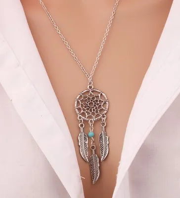

KNOCK New Fashion accessories jewelry Dream catcher leather pendant necklace gift for women girl wholesale
