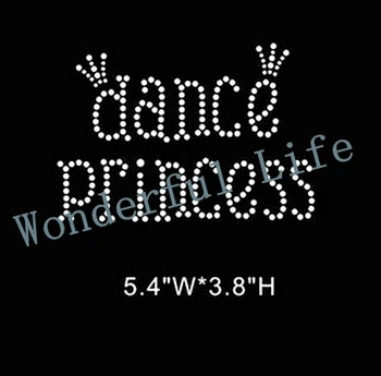 

Wonderful Life dance rhinestone transfers white clear crystal dance princess words for ladys free shipping